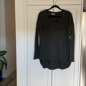 Cashmere crew with basket weave